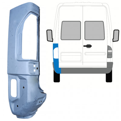 Lamiera di riparazione dell'angolo posteriore per Mercedes Sprinter 1995-2006 / Sinistra 7402