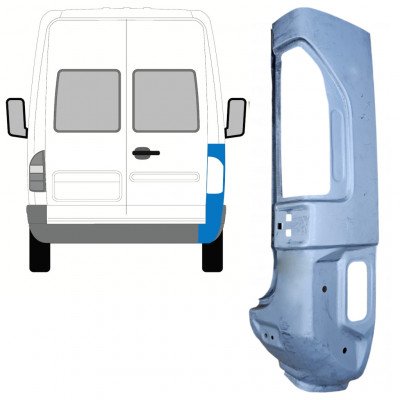 Lamiera di riparazione dell'angolo posteriore per Mercedes Sprinter 1995-2006 / Destra 7403