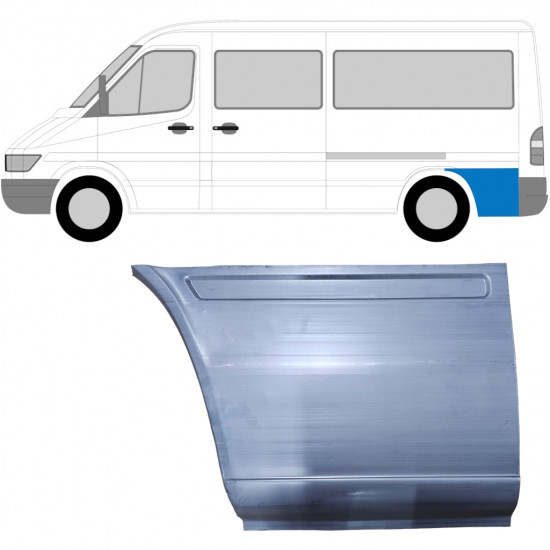 Pannello di riparazione sezione posteriore parafango posteriore per Mercedes Sprinter 1995-2006 / Sinistra 6747