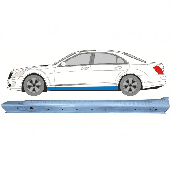 Sottoporta Lamiera Completo per Mercedes S-Class W221 2005-2013 / Sinistra 8007
