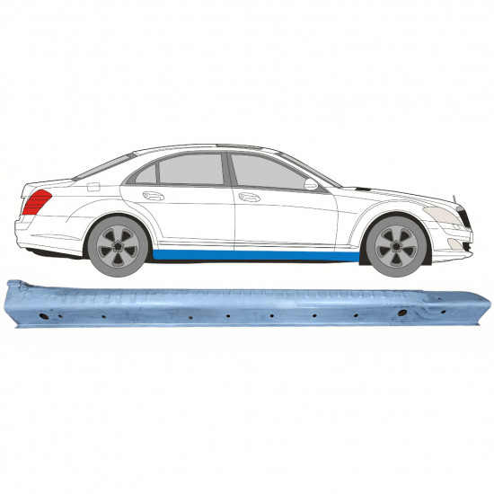 Sottoporta Lamiera Completo per Mercedes S-Class W221 2005-2013 / Destra 8006