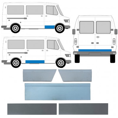 Lamierato riparazione porta per Mercedes T1 207-410 1977-1995 / Sinistra+Destra / Set 12633
