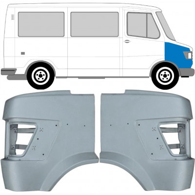 Parafango anteriore per Mercedes T1 207-410 1977-1995 / Sinistra+Destra / Set 9562
