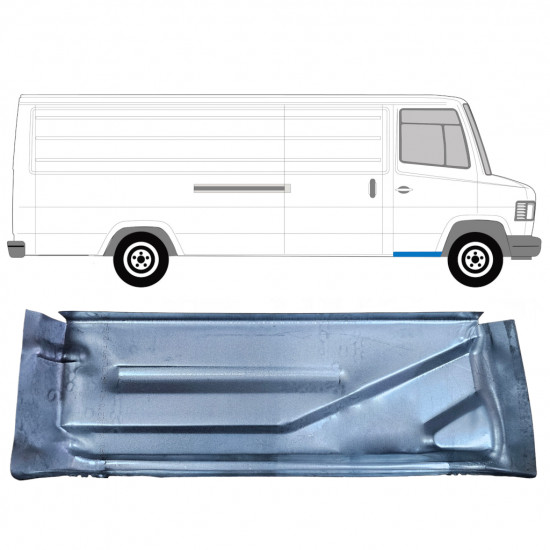 Lamiera di riparazione del gradino anteriore piccolo per Mercedes T2 1986-1996 / Destra 8017