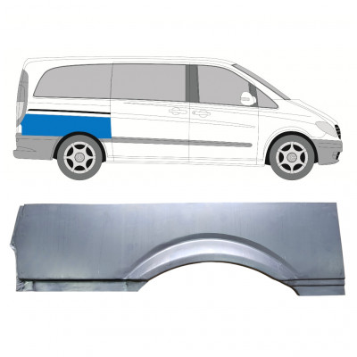 Pannello di riparazione parafango posteriore per Mercedes Vito W639 2003-2014 / Destra 8283