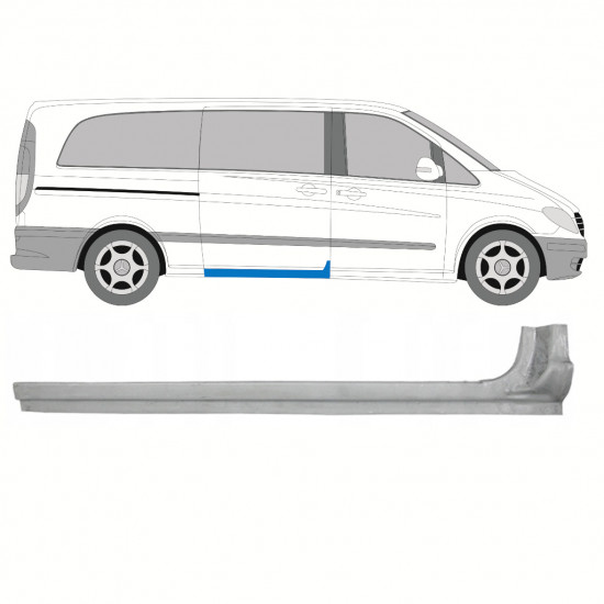 Pannello di riparazione sottoporta porta scorrevole per Mercedes Vito W639 2003-2014 / Destra 8287