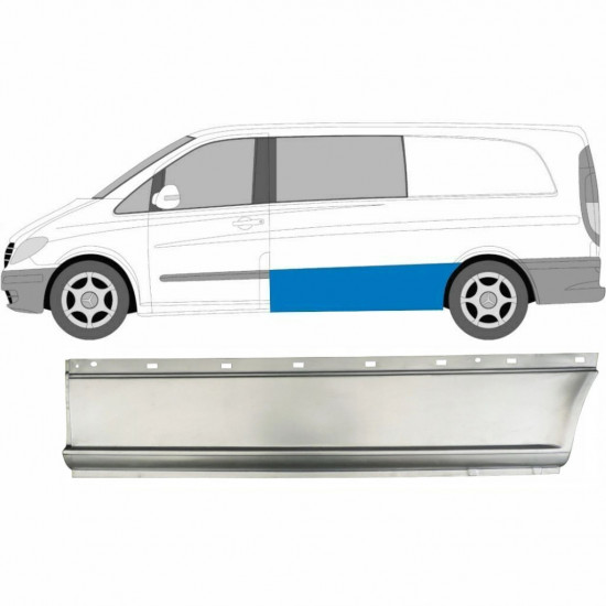 Pannello di riparazione laterale per Mercedes Vito W639 2003-2014 / Sinistra 7460