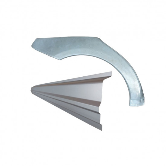 Pannello di riparazione sottoporta e parafango posteriore per Mercedes A-Class W169 2004-2012 / Destra / Set 11314