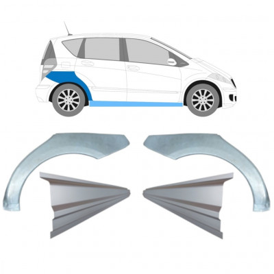 Pannello di riparazione sottoporta e parafango posteriore per Mercedes A-Class W169 2004-2012 / Set 11316
