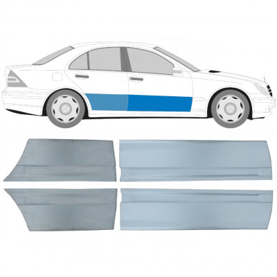 Lamiera di riparazione porta anteriore e posteriore per Mercedes C-Class W203 2000-2007 / Sinistra+Destra / Set 10672