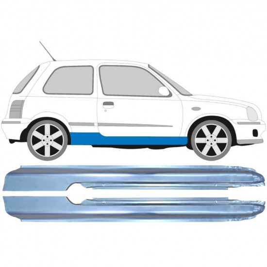 Sottoporta Lamiera Completo per Nissan Micra K11 1992-2003 / Sinistra+Destra / Set 10570