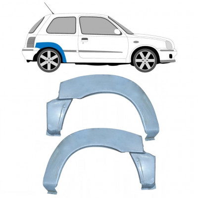Pannello di riparazione parafango posteriore per Nissan Micra K11 1992-2003 / Sinistra+Destra / Set 9667