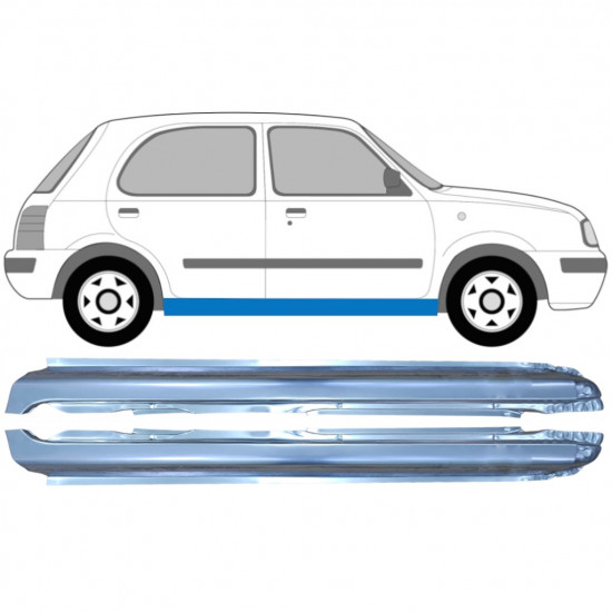 Sottoporta Lamiera Completo per Nissan Micra K11 1992-2003 / Sinistra+Destra / Set 9640