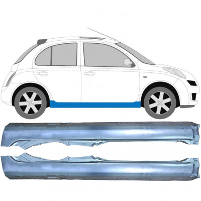 Sottoporta Lamiera Completo per Nissan Micra K12 2002-2010 / Sinistra+Destra / Set 9628