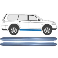 Pannello di riparazione sottoporta lamiera per Mitsubishi Pajero Sport 1996-2008 / Sinistra = Destra (simmetrico) / Set 10084