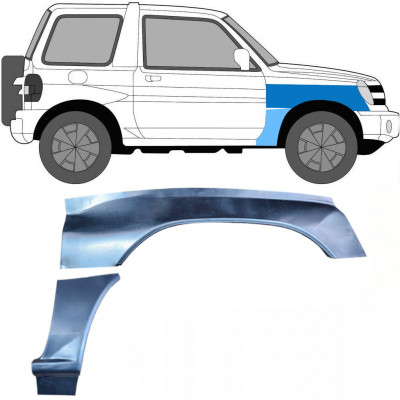 Pannello di riparazione parafango anteriore per Mitsubishi Pajero Pinin 1998-2007 / Destra / Set 10055