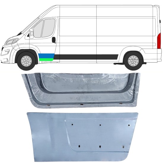 Lamiera di riparazione interno ed esterno porta anteriore per Opel Movano 2021-2026 / Sinistra 16479