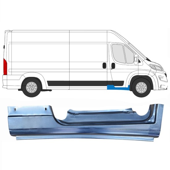 Pannello di riparazione davanzale della porta anteriore per Opel Movano 2021-2026 / Destra 16417