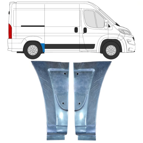 Pannello di riparazione parafango posteriore per Opel Movano 2021-2026 / Sinistra+Destra 16499