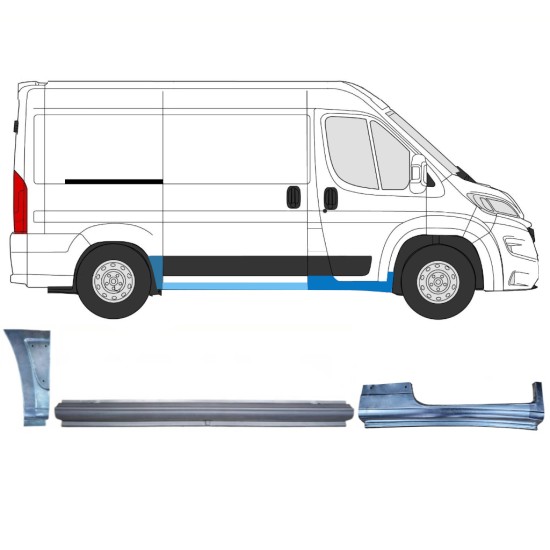 Set di pannelli di riparazione per Opel Movano 2021-2026 / Destra 16533