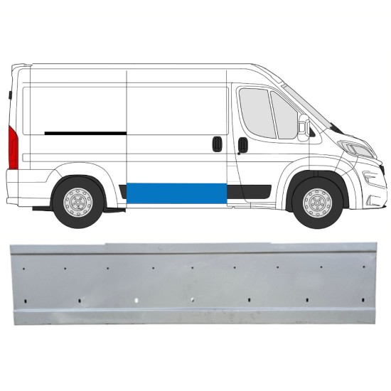 Pannello di riparazione porta scorrevole per Opel Movano 2021-2026 / Destra 16460