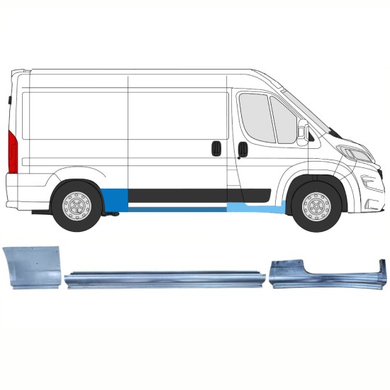 Set di pannelli di riparazione per Opel Movano 2021-2026 / Destra / 16526