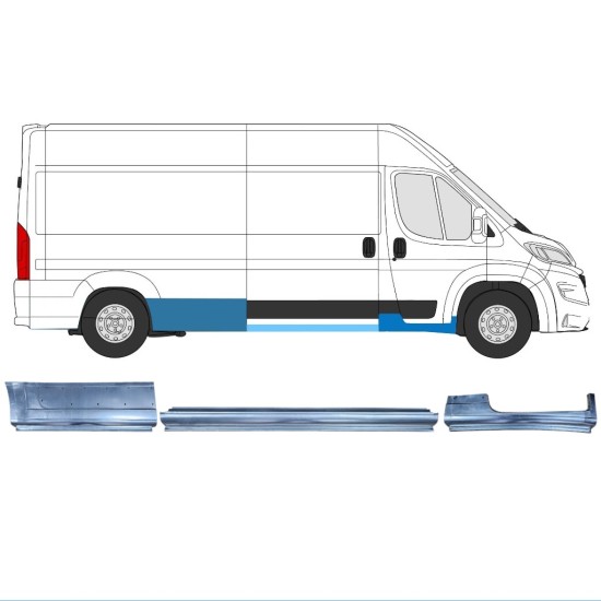 Set di pannelli di riparazione per Opel Movano 2021-2026 / Destra / 16524