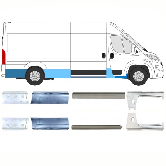 Set di pannelli di riparazione per Opel Movano 2021-2026 / Sinistra+Destra 16466