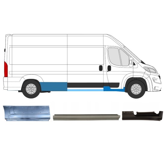 Set di pannelli di riparazione per Opel Movano 2021-2026 / Destra 16537