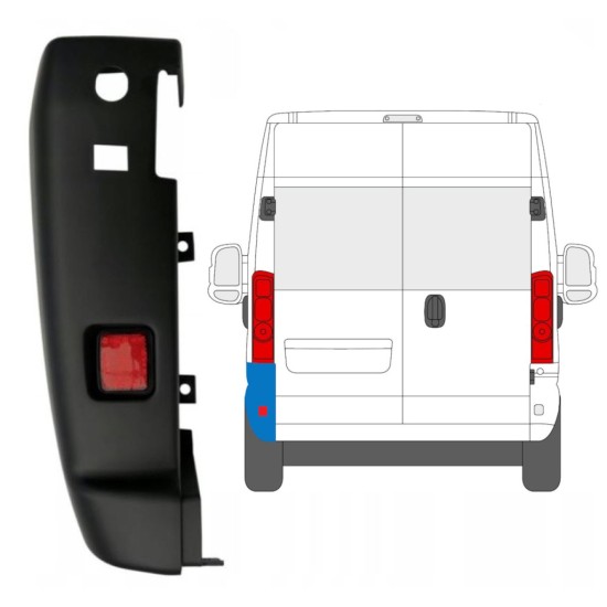 Angolo paraurti posteriore 180 gradi per Opel Movano 2021-2026 / Sinistra 16037