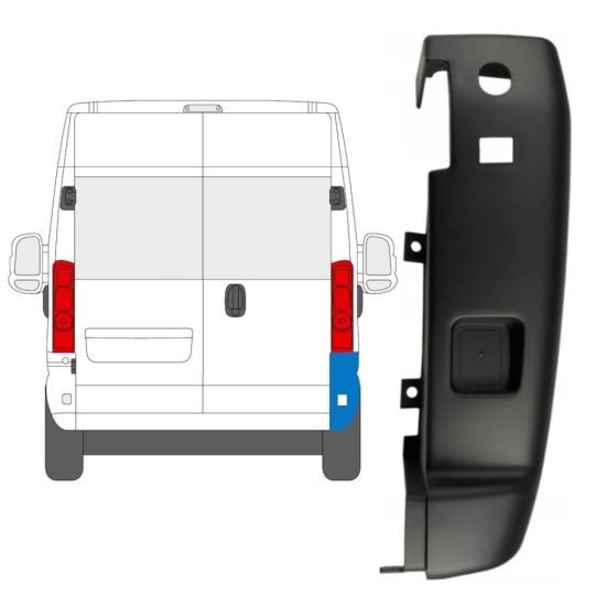 Angolo paraurti posteriore 180 gradi per Opel Movano 2021-2026 / Destra 15799