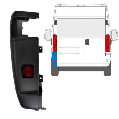 Angolo paraurti posteriore 270 gradi per Opel Movano 2021-2026 / Sinistra 15798