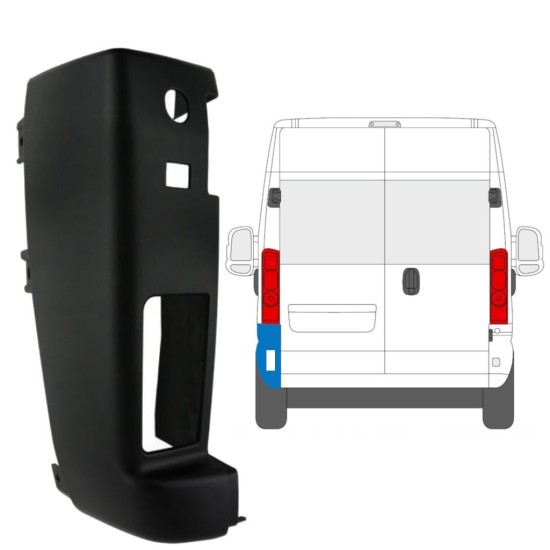 Angolo paraurti posteriore 180 gradi per Opel Movano 2021-2026 / Sinistra 15802