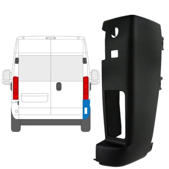 Angolo paraurti posteriore 180 gradi per Opel Movano 2021-2026 / Destra 15800