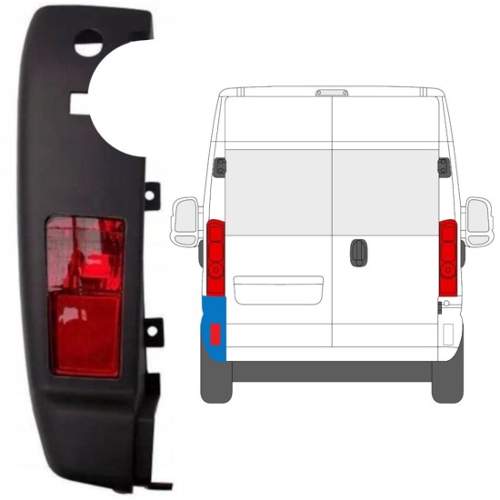 Angolo paraurti posteriore con lampada per Opel Movano 2021-2026 / Sinistra / Set 15773