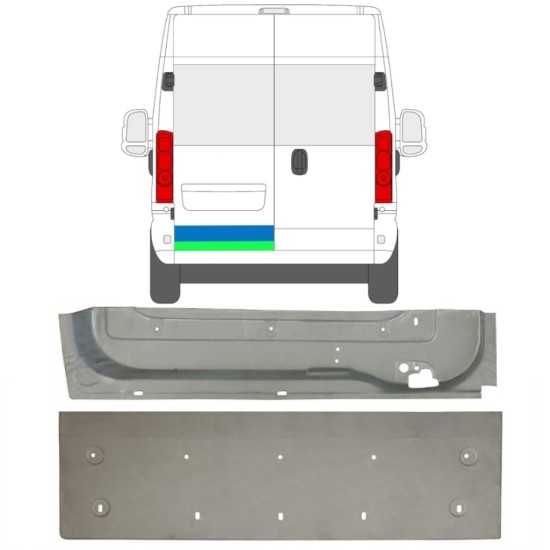 Pannello di riparazione porta posteriore per Opel Movano 2021-2026 / Destra / Set 16518