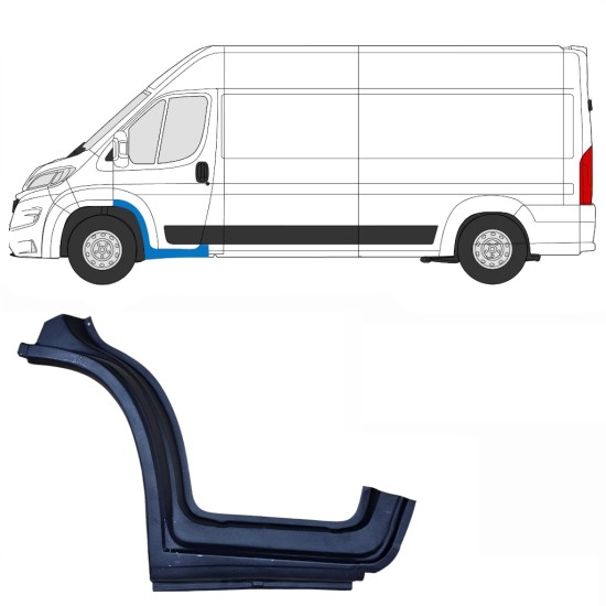 Pannello di riparazione davanzale della porta anteriore per Opel Movano 2021-2026 / Sinistra 16413