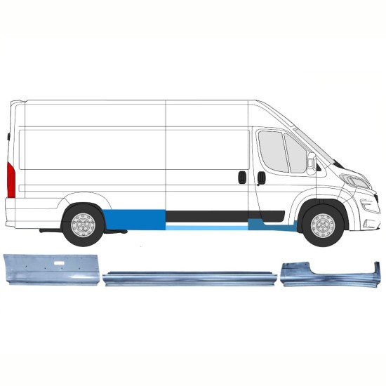 Set di pannelli di riparazione per Opel Movano 2021-2026 / Destra 16522