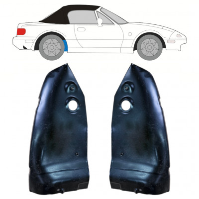 Pannello di riparazione arco ruota posteriore interno per Mazda MX-5 1989-1998 / Sinistra+Destra / Set 11889