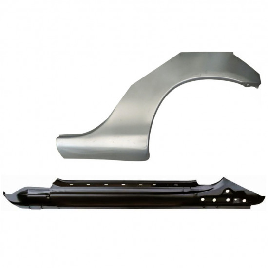 Lamiera di riparazione completo sottoporta e parafango posteriore per Mazda MX-5 1998-2005 NB / Sinistra / Set 11146