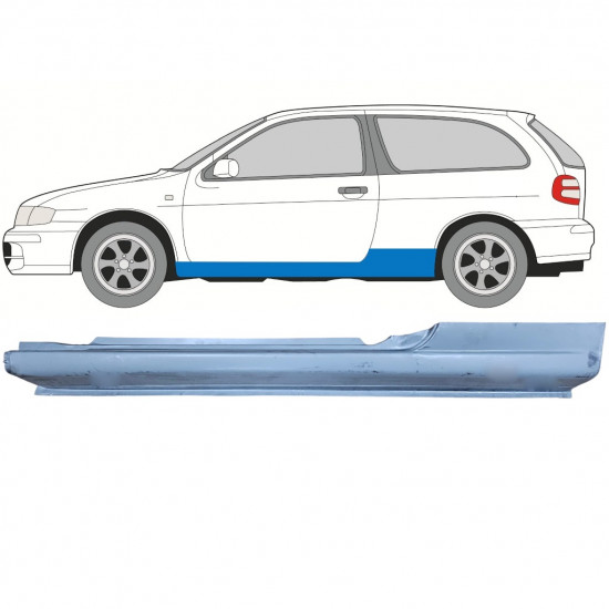 Sottoporta Lamiera Completo per Nissan Almera N15 1995-1999 / Sinistra 7605