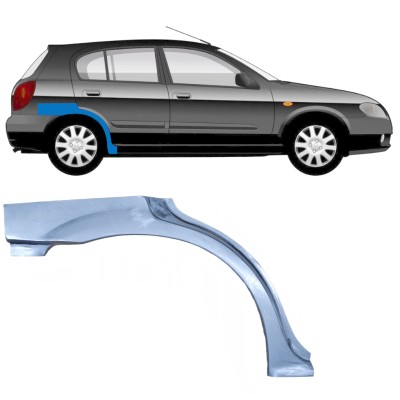 Pannello di riparazione parafango posteriore per Nissan Almera N16 1999-2007 / Destra 6849