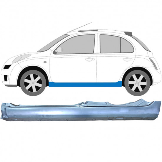 Sottoporta Lamiera Completo per Nissan Micra K12 2002-2010 / Sinistra 6839