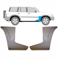 Pannello di riparazione sezione inferiore parafango anteriore per Nissan Patrol Y61 GY61 1997-2009 / Sinistra+Destra / Set 9625