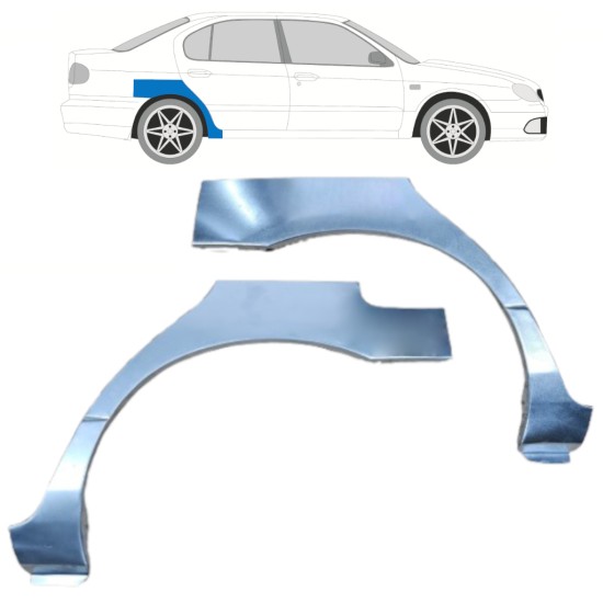 Pannello di riparazione parafango posteriore per Nissan Primera P11 1996-2001 / Sinistra+Destra / Set 10632
