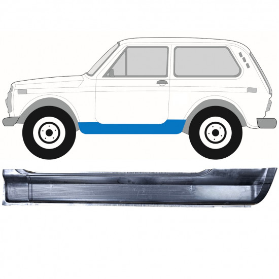 Sottoporta Lamiera Completo per Lada Niva 1976- / Sinistra 12040