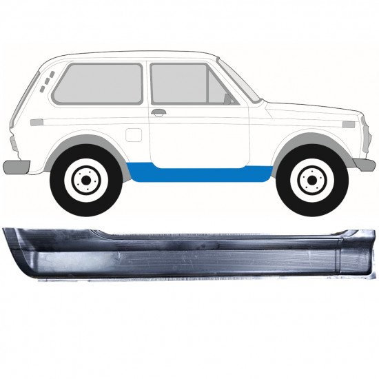 Sottoporta Lamiera Completo per Lada Niva 1976- / Destra 12039