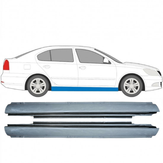 Pannello di riparazione sottoporta lamiera per Skoda Octavia II 2004-2013 / Sinistra+Destra / Set 9713
