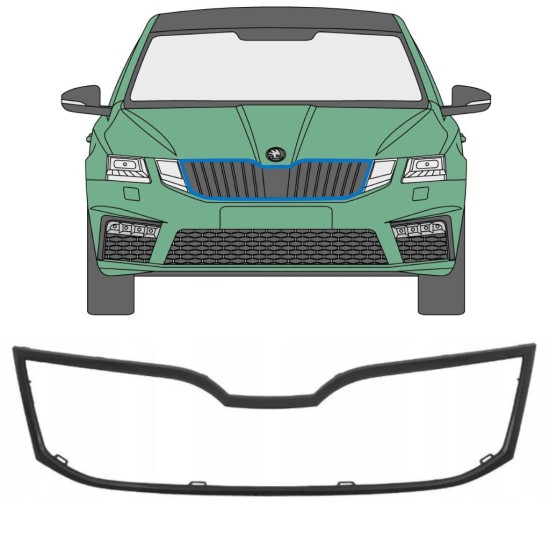 Cadre de calandre per Skoda Octavia III 2017-2020 16207