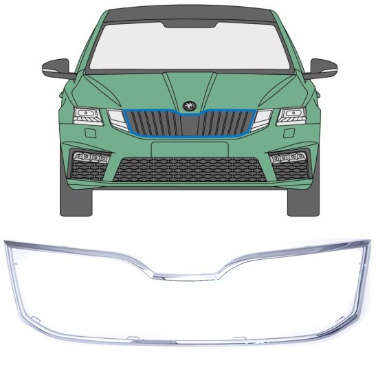 Cadre de calandre per Skoda Octavia III 2017-2020 16205